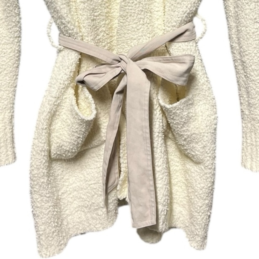 🌻SKIMS Cozy Knit Bouclé Short Robe in Bone Color | Size XXS/XS - Picture 4 of 9